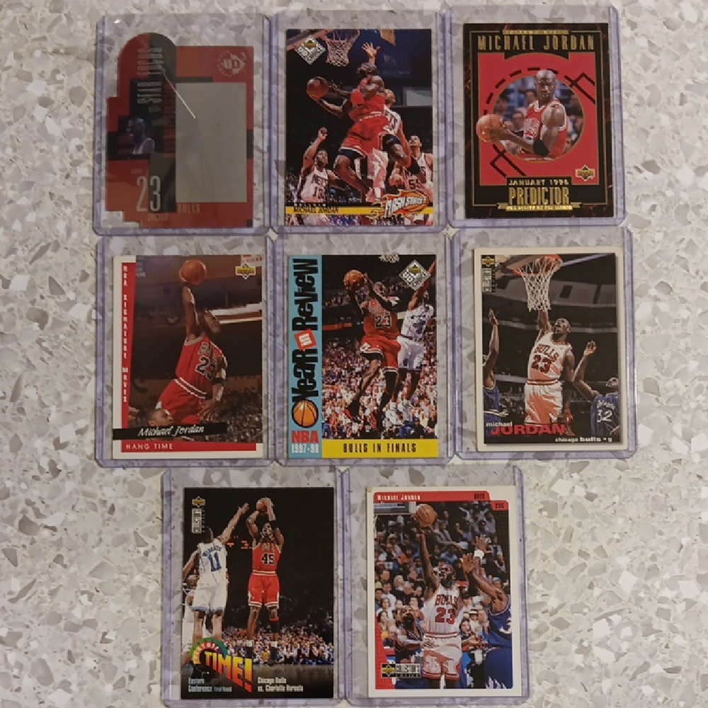 Jordan Basketball Trading Card Upper Deck Brand 95-98 Yrs. 8 Card Set
